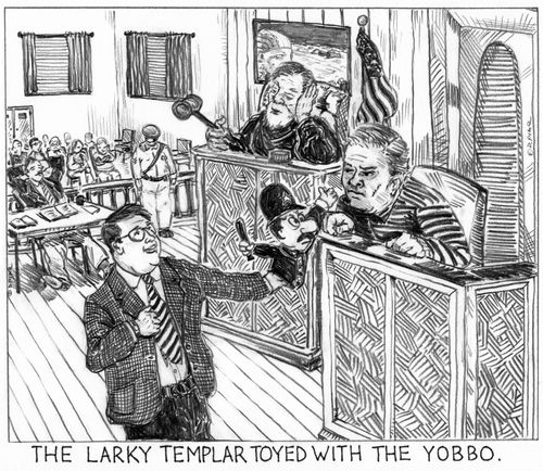 'The larky templar toed with the yobbo.'