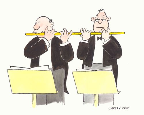 Flute duet.
