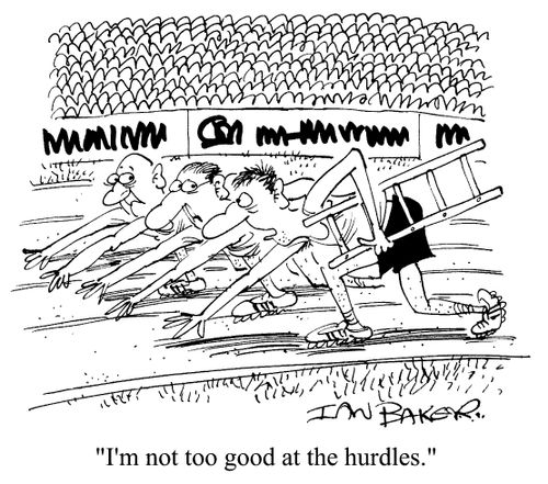 "I'm not good at the hurdles."