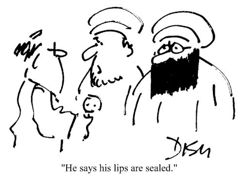 "He says his lips are sealed."