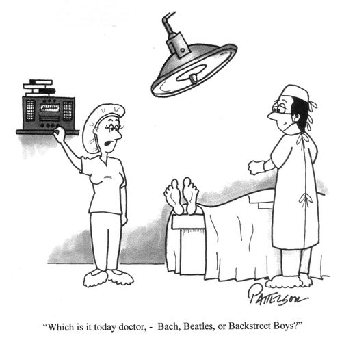 "Which is it today doctor, - Back, Beatles, or Backstreet Boys?"