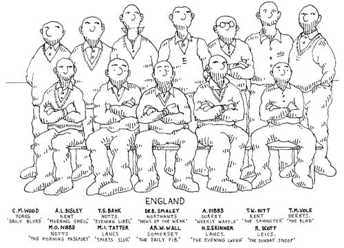 England cricket team drawing