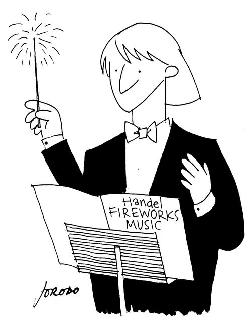 Conducting Handel's Fireworks Music with a Sparkler
