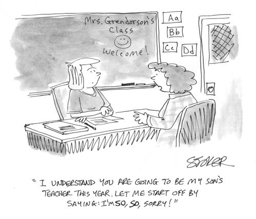 'I understand you are going to be my son's teacher this year. Let me start off by saying: I am so so sorry!'