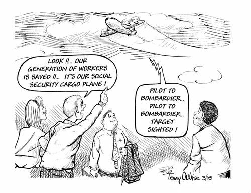 Social security cargo plane.