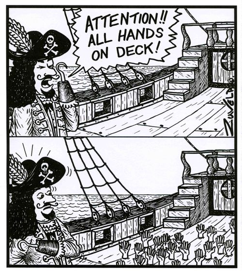 'Attention!! All hands on deck!'