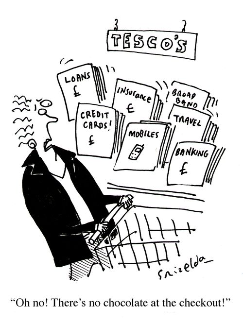 Tescos: 'Oh no! There's no chocolate at the checkout!'
