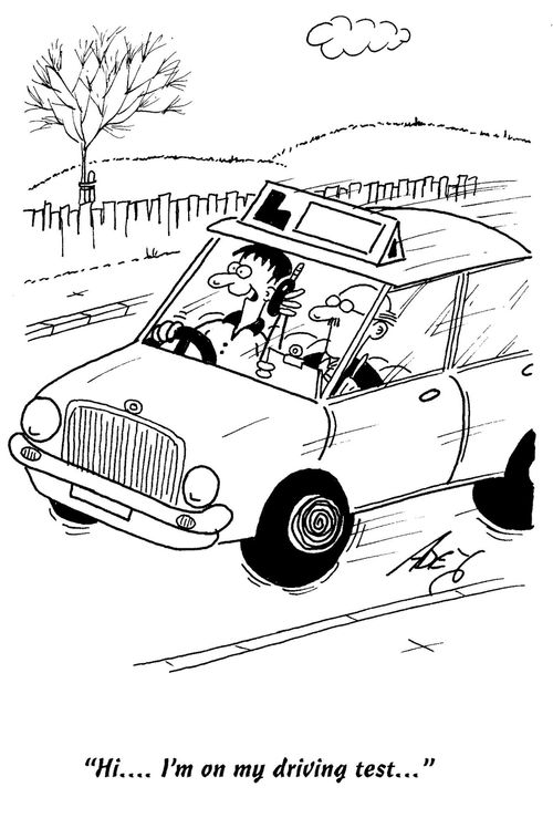 'Hi....I'm on my driving test....'