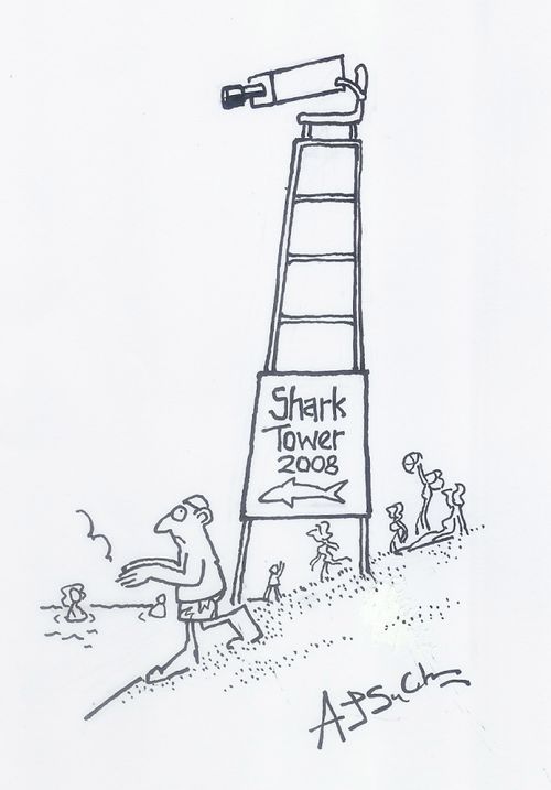 Shark tower surveillance camera.