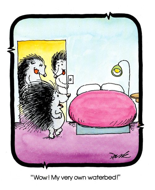 'Wow! My very own water bed!'