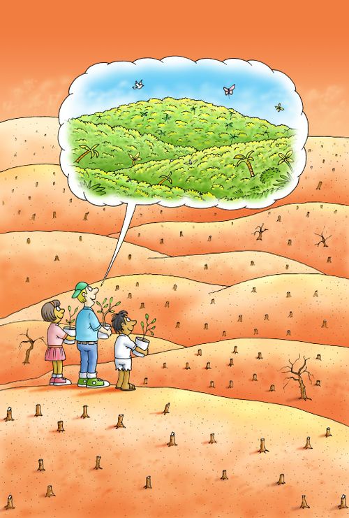 Children dream of green spaces.