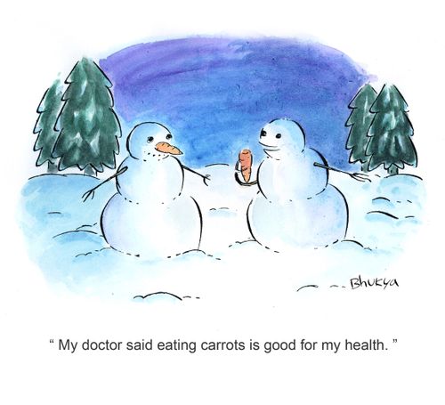 'My doctor said eating carrots is good for my health.'