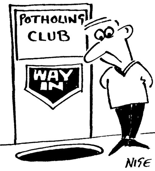 Potholing Club has pothole as entrance.