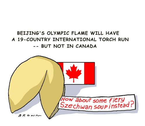 Beijing's international Olympic torch flame run.