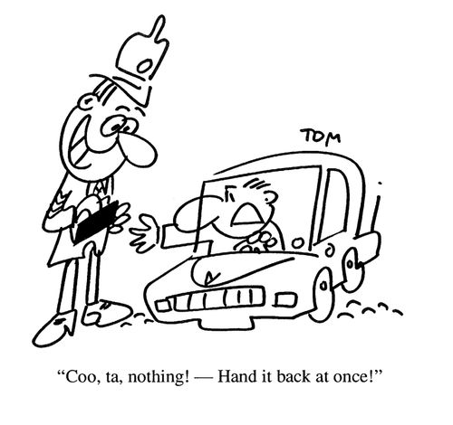 'Coo, ta, nothing! Hand it back at once!'