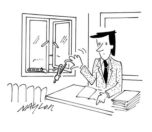 Man opening window.