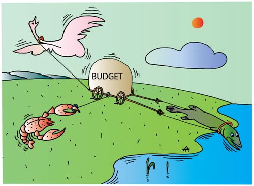 Budget and swan, crayfish, pike