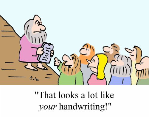 'That looks a lot like YOUR handwriting!'
