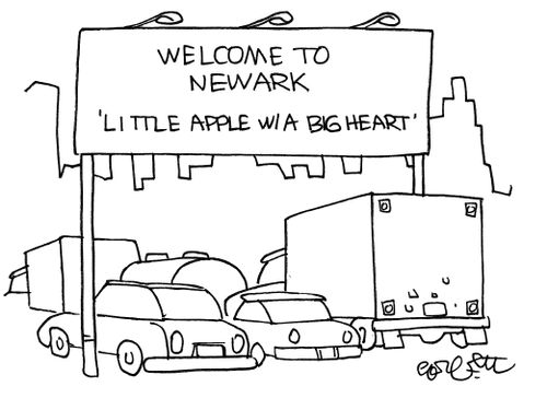 Welcome to Newark- 'Little apple with a big heart.'