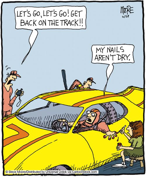 'Let's go, let's go! Get back on the track!'