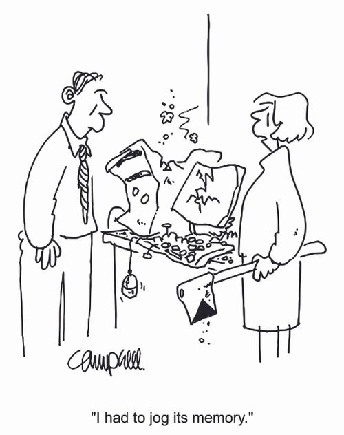 'I had to jog its memory.'