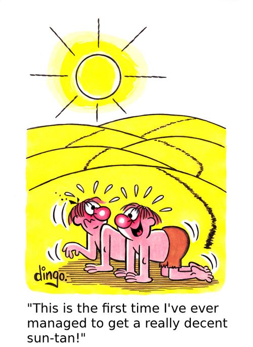 'This is the first time I've ever managed to get a really decent sun-tan!' 