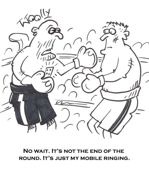 'No wait. It's not the end of the round. It's just my mobile ringing.'
