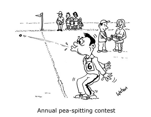 Annual pea-spitting contest