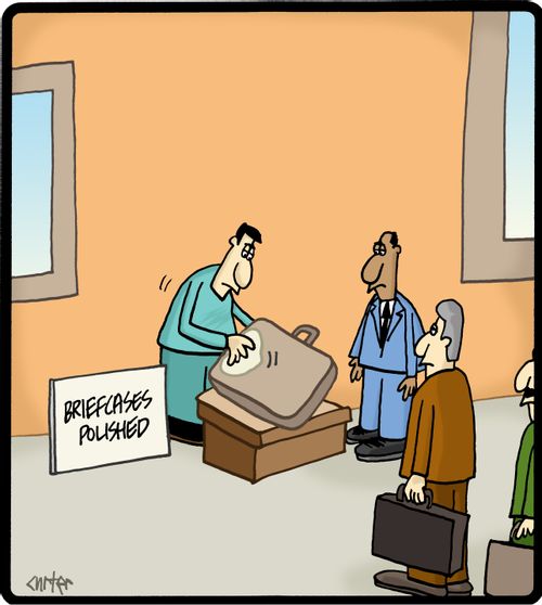 Briefcases Polished.