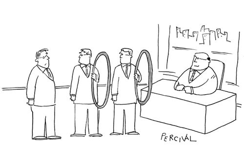 Business man must jump through hoops to impress his boss.