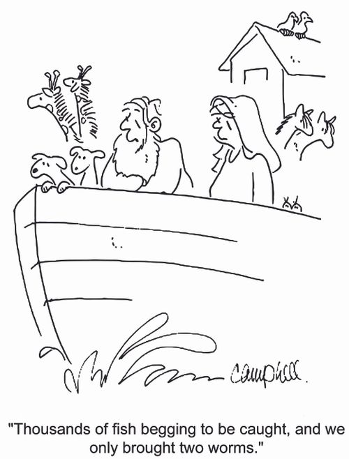 'Thousands of fish begging to be caught, and we only brought two worms.'