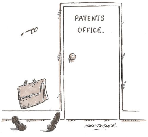 Invisible man at the patent office.
