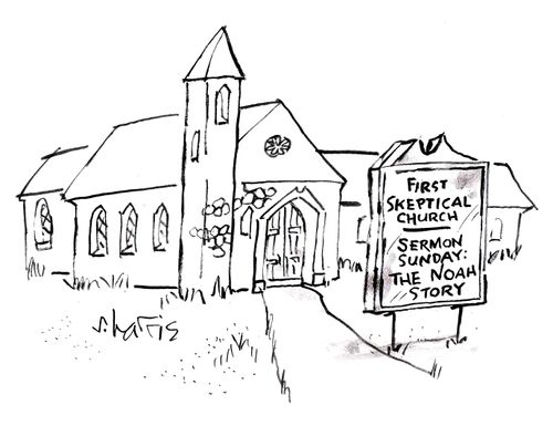 'First skeptical church - Sermon Sunday: the Noah story.'