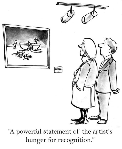 A powerful statement of the artists' hunger for recognition.