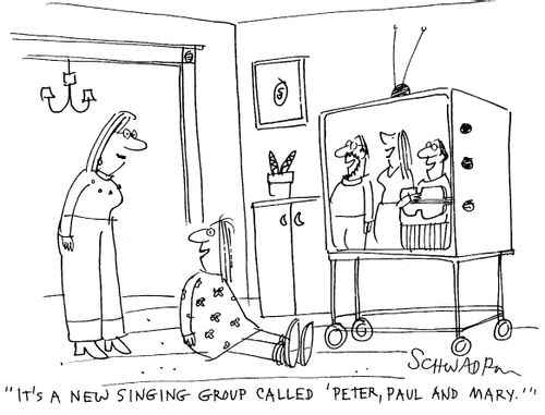 It's a new singing group called 'Peter, Paul, and Mary.'