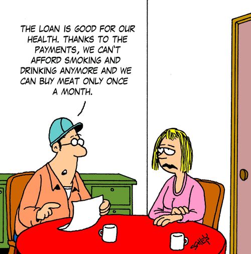 'The loan is good for our health. Thanks to the payments, we can't afford smoking and drinking anymore and we can buy meat only once a month.'