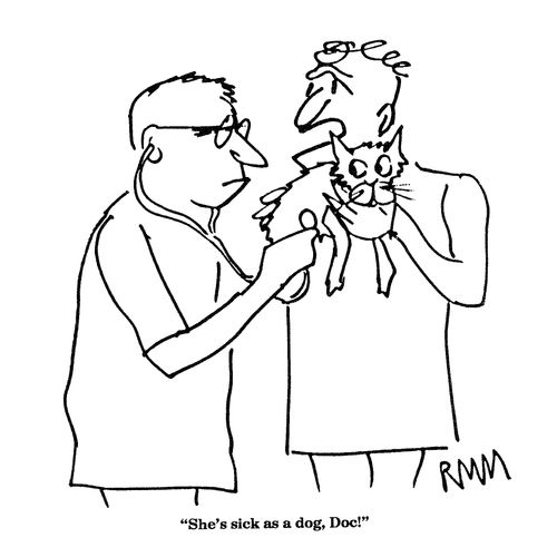 'She's sick as a dog, Doc!'