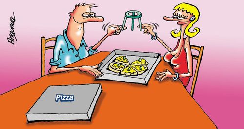 Sharing Pizza.