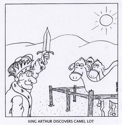 'King Arthur discovers camel lot'