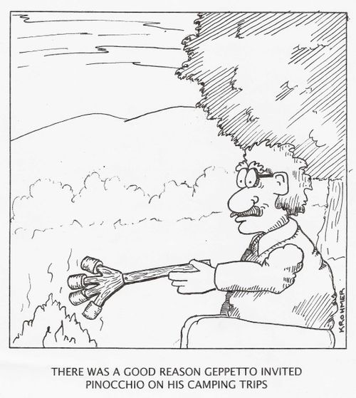 There was a good reason Geppetto invited Pinocchio on his camping trips.