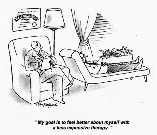 'My goal is to feel better about myself with a less expensive therapy.'