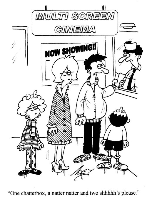 'One chatterbox, a natter natter and two shhhhh's please.'