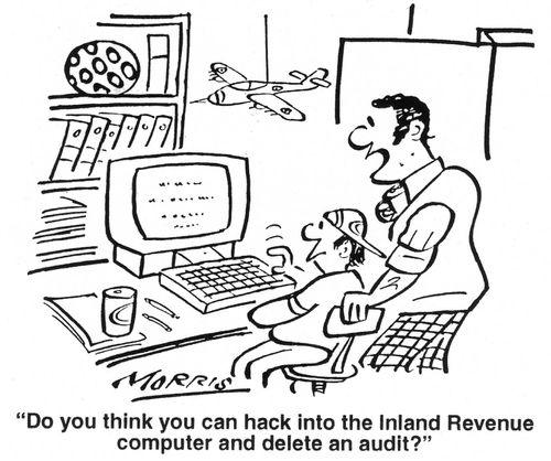 'Do you think you can hack into the Inland Revenue computer and delete an audit?'