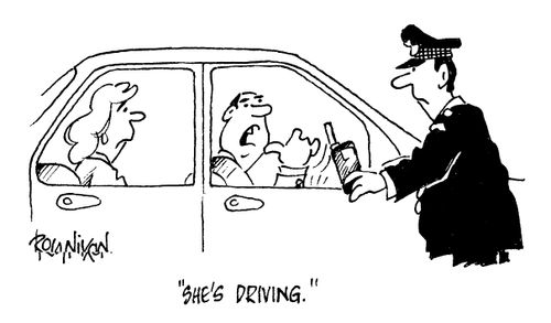 "She's driving"