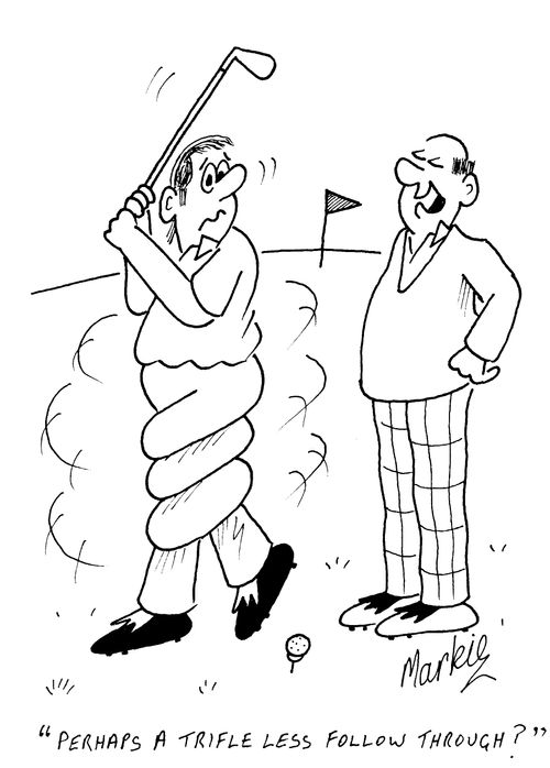 Golf - "Perhaps a trifle less follow-through."