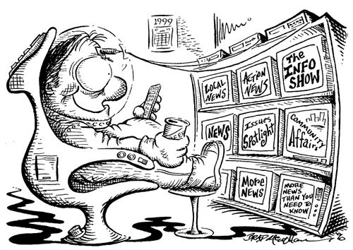 Spaceman pluged into all tv stations at once