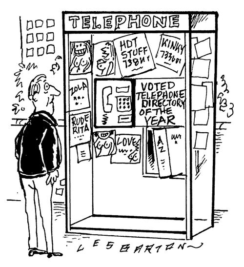 Pornographic telephone directory