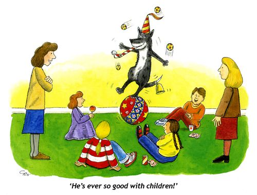 'He's ever so good with children.'