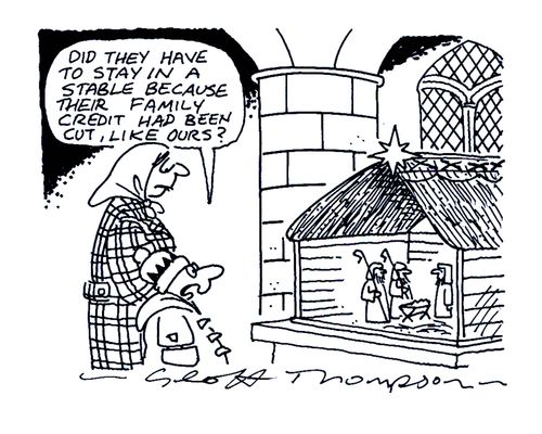 'Did they have to stay in a stable because their family credit had been cut, like ours?'