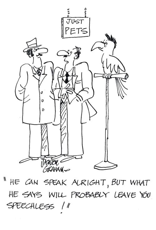 "He can speak alright, but what he says will probably leave you speechless!"